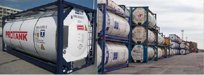 Cont iso Tank thường được sử dụng để vận chuyển xăng, dầu, hóa chất, khí hóa lỏng,…bằng đường bộ hoặc đường sắt.